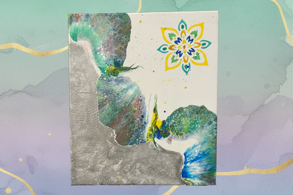 Mandala with a little splash