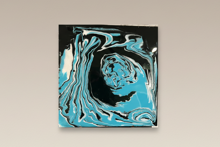 Blue, Black and White