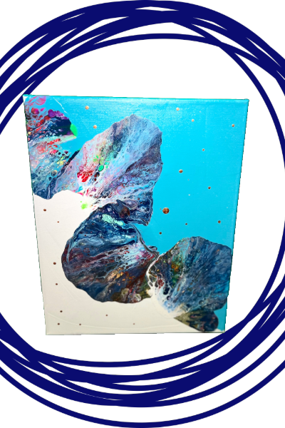 Half Blue Half White