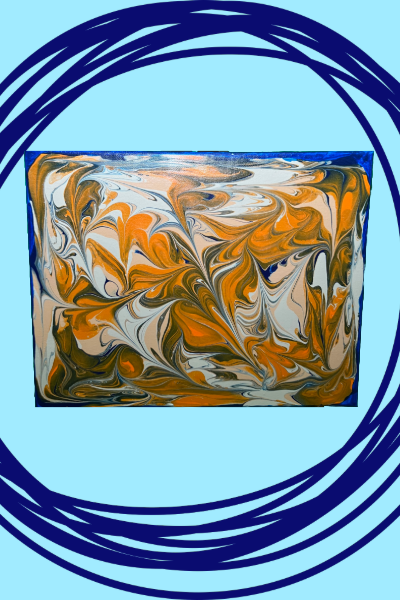 Swirl Orange & Blue
