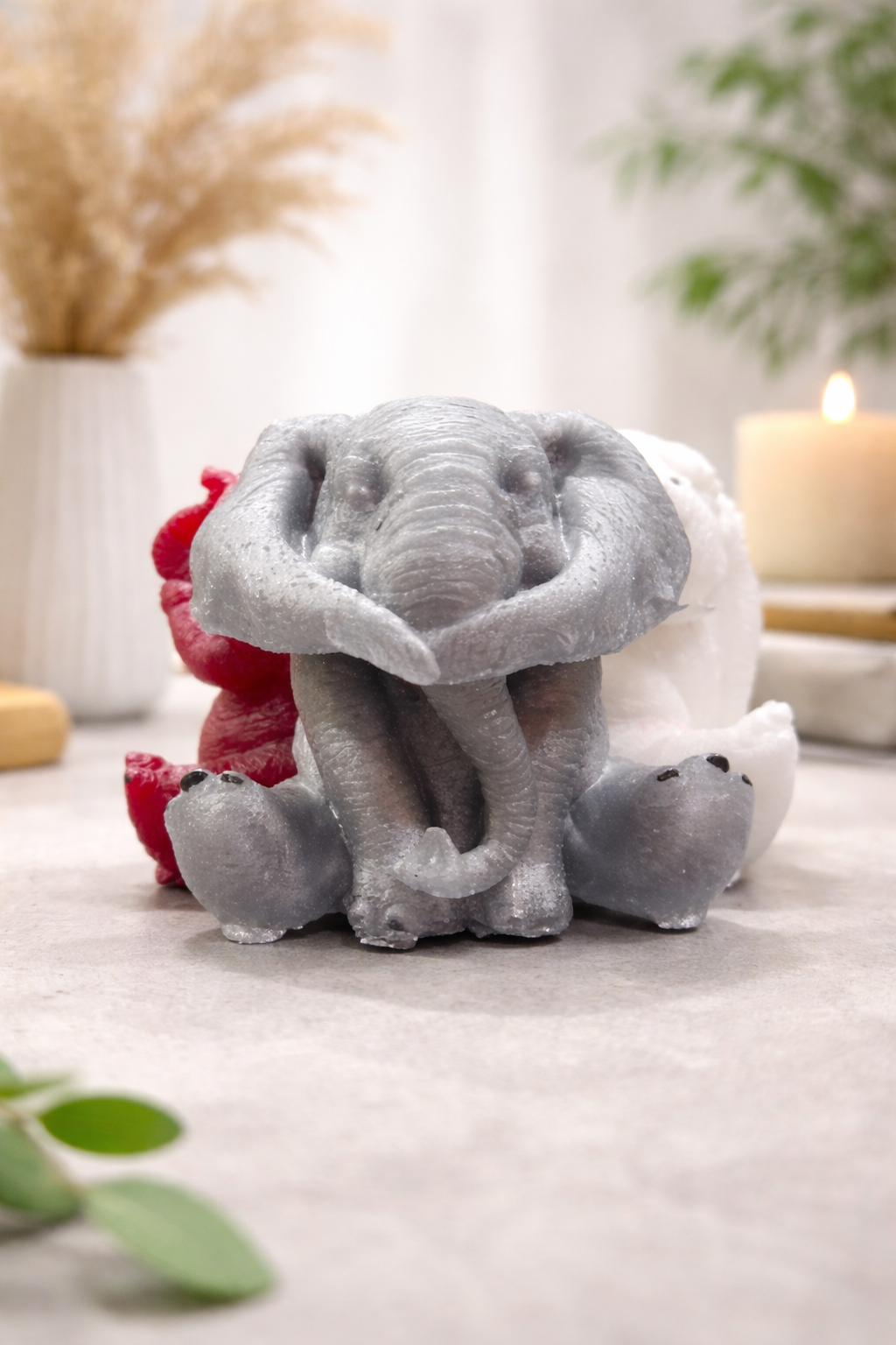 “See No Evil, Hear No Evil, Speak No Evil” Elephant Figurine Set